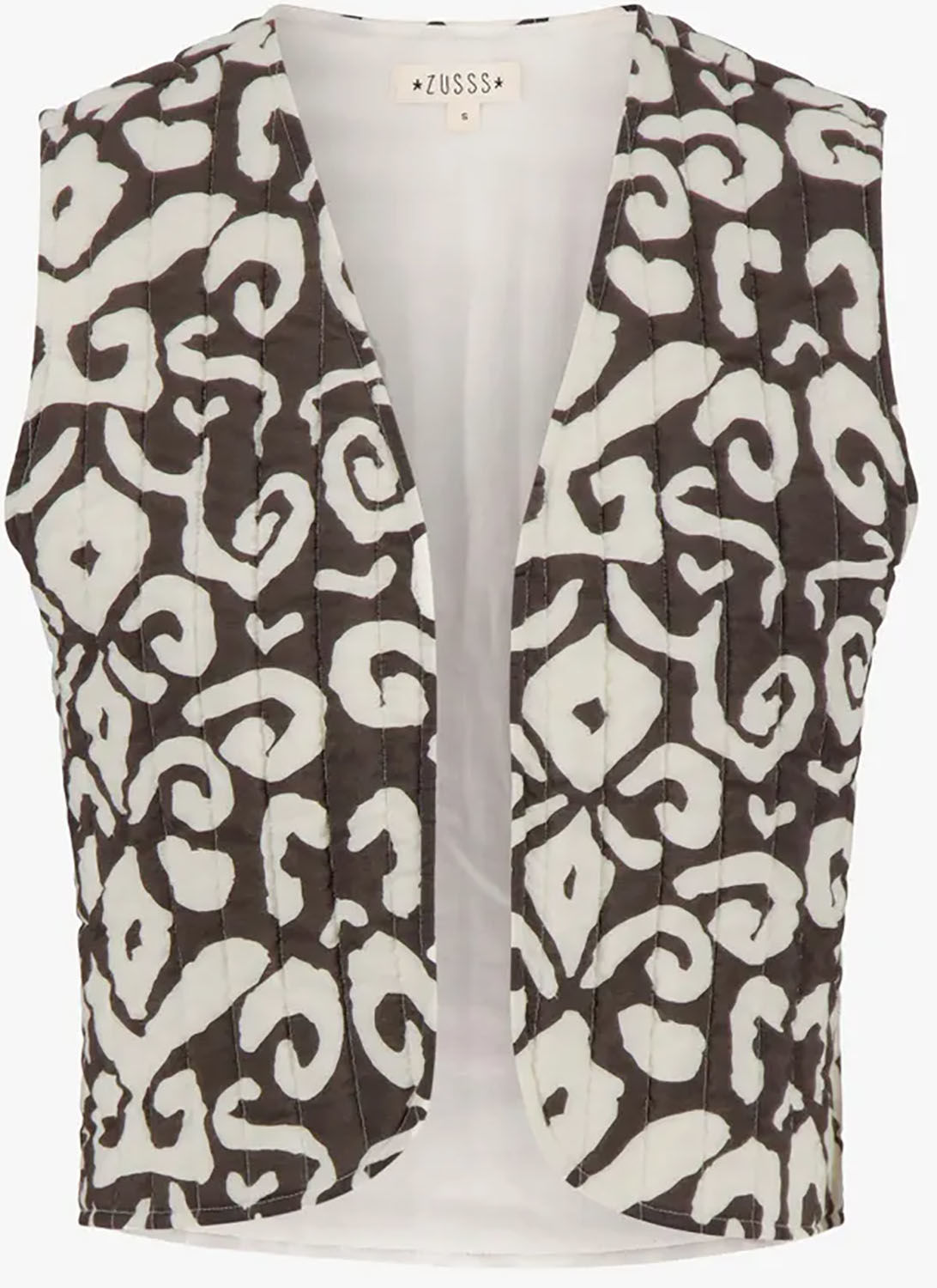 Gilet ornamet Grijs