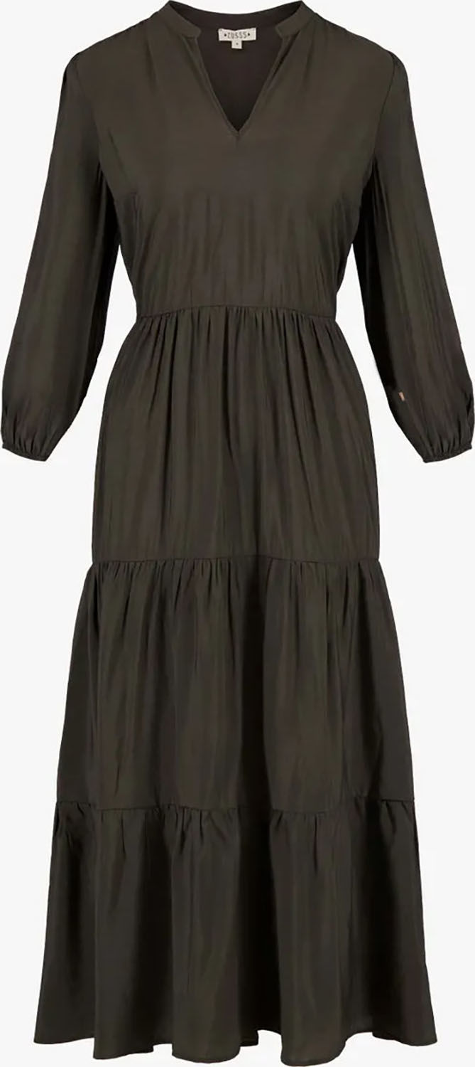 Zusss Maxi jurk ornamentprint Grijs