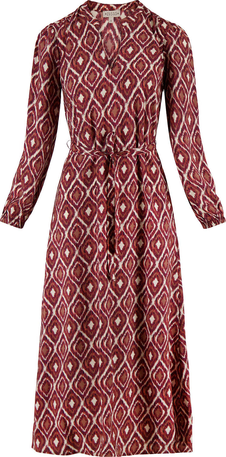 Zusss Maxi jurk met Ikat print Rood