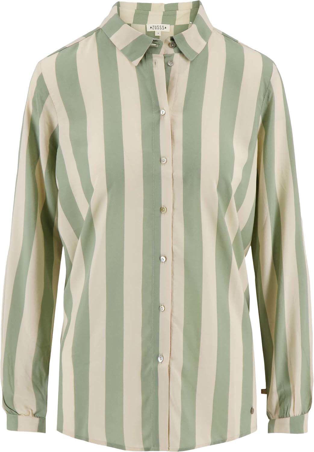 Oversized  blouse met streep, Groen
