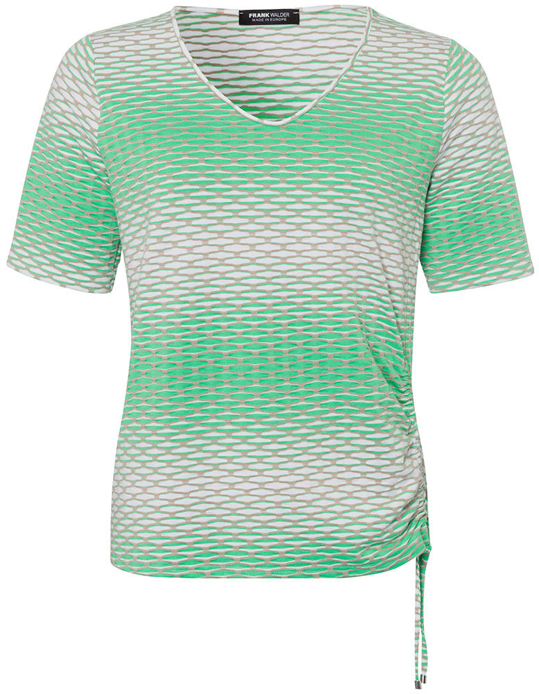 Frank Walder Shirt met zijsplitten Groen