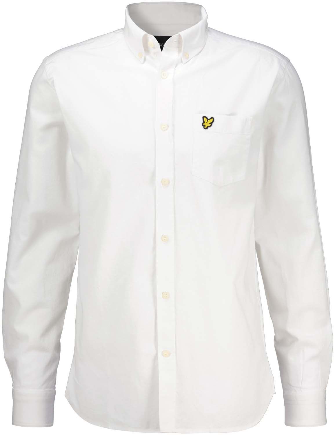 Lyle & Scott cotton linnen button down shirt Wit