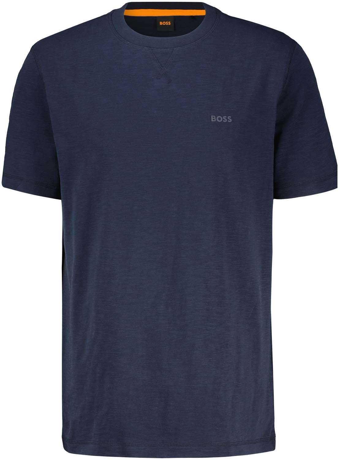 Boss Orange T-shirt Slub Blauw