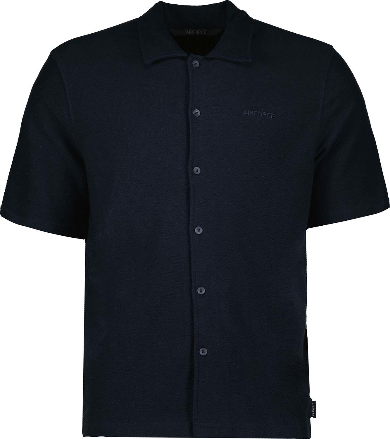 Airforce woven short sleeve shirt Blauw