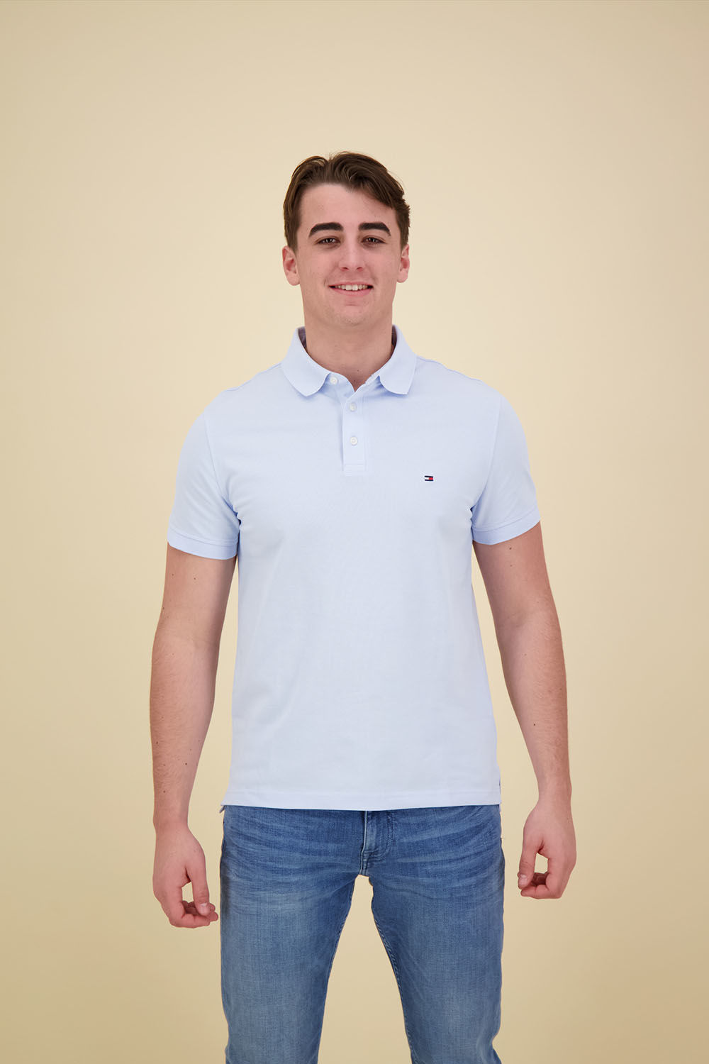 Tommy Hilfiger 1985 slim polo vj Blauw