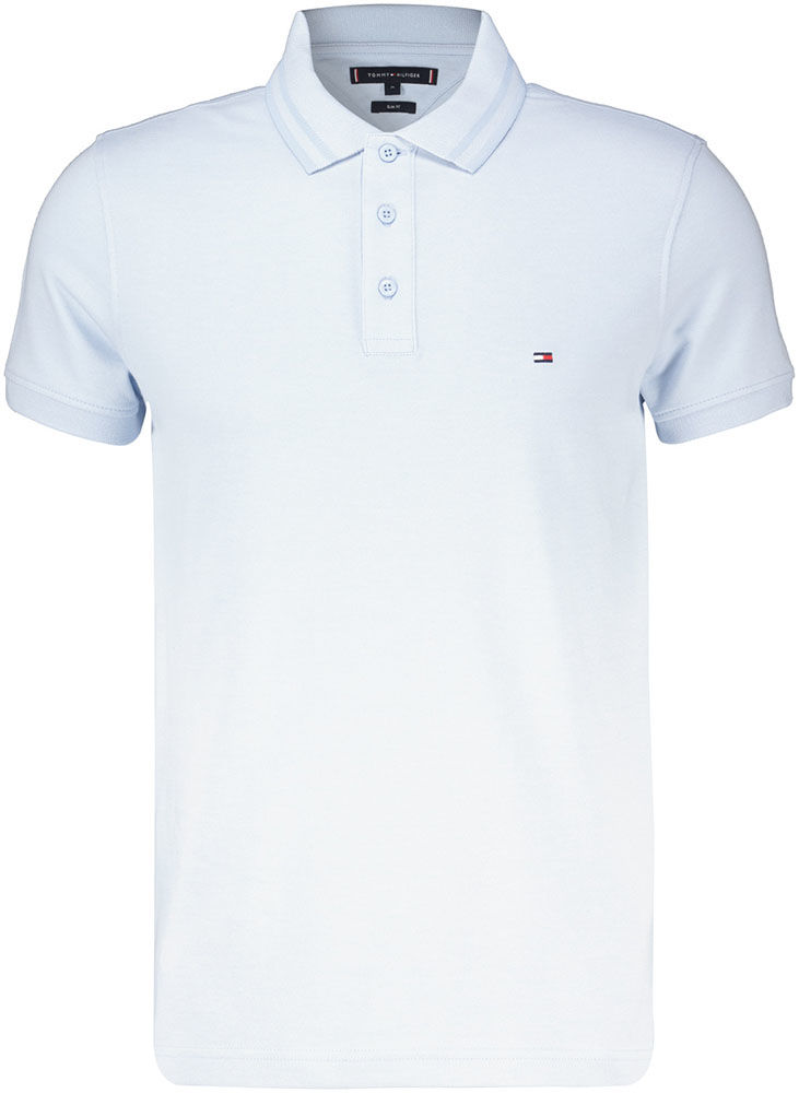 Tommy Hilfiger pretwist mouline slim fit polo vj Blauw