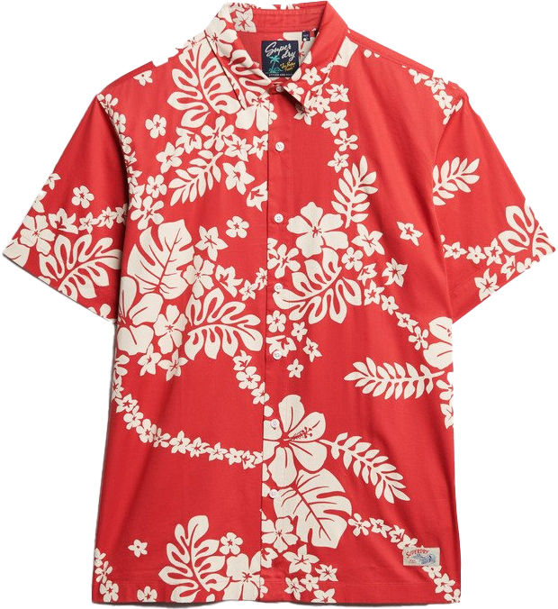 Superdry hawain shirt Rood
