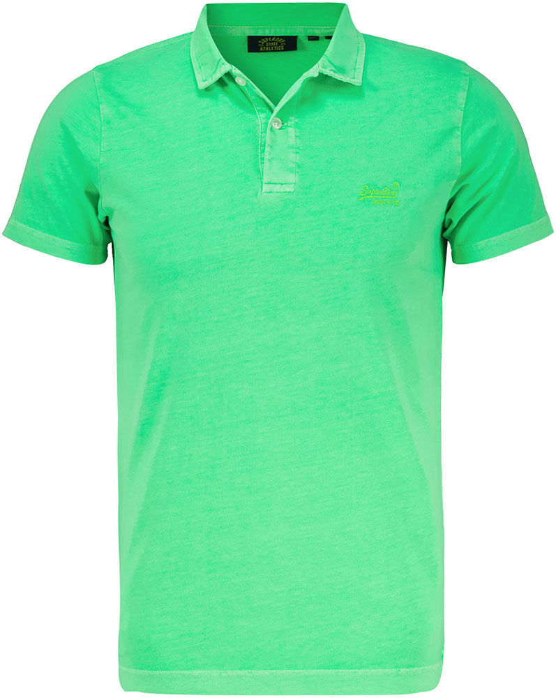 essential logo neon jersey polo Lime