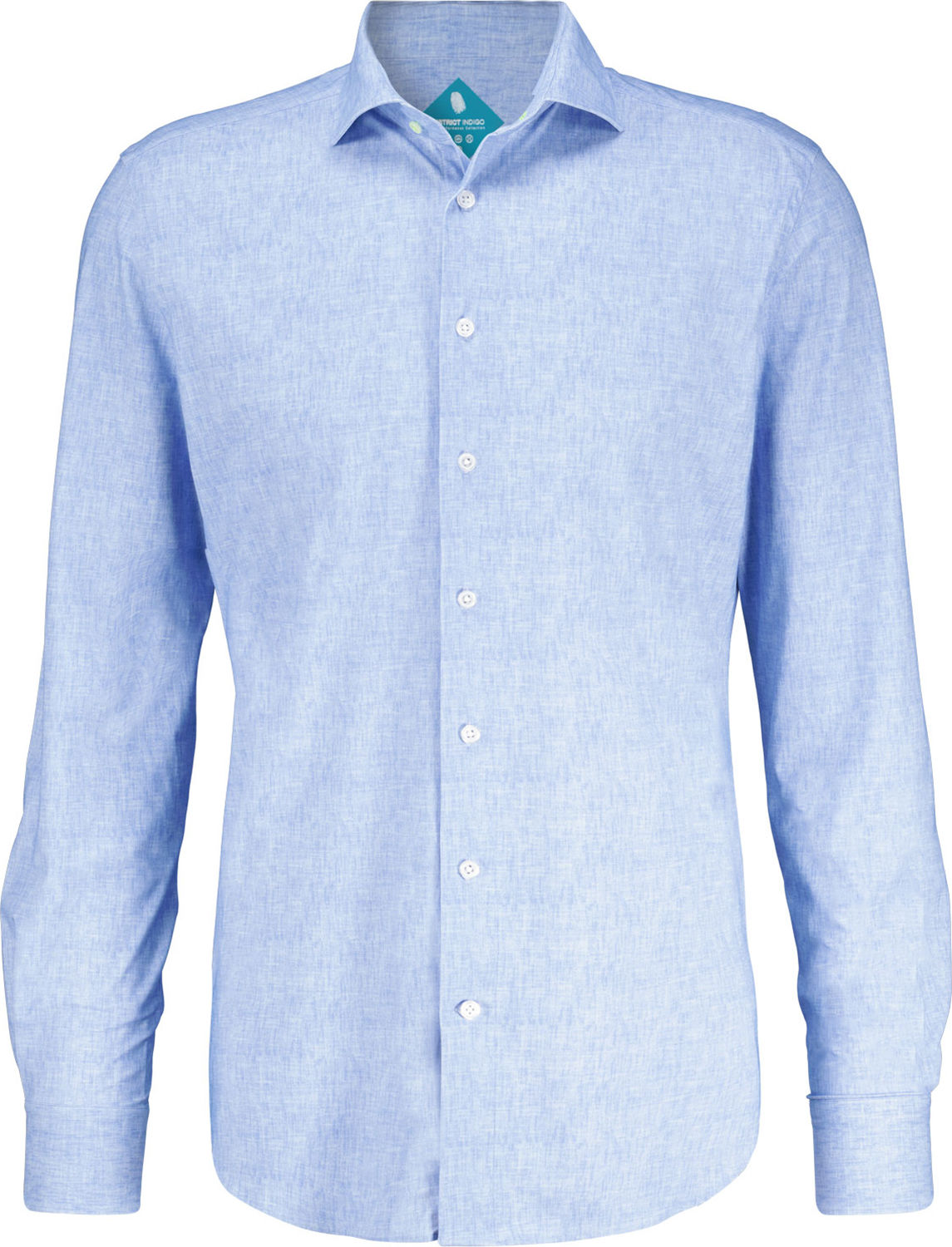 District Indigo Overhemd Performance Blauw