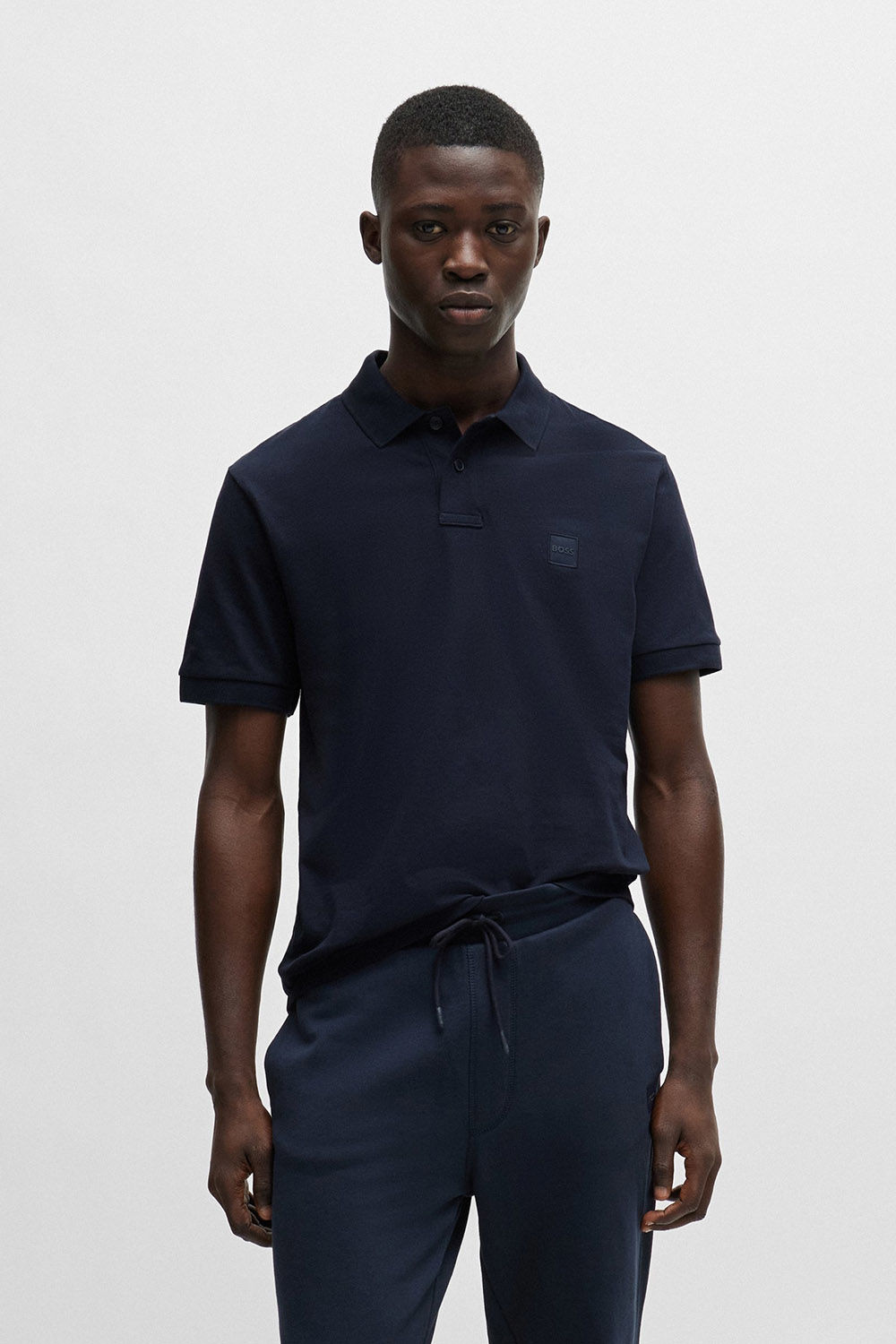 Hugo boss orange polo navy best sale