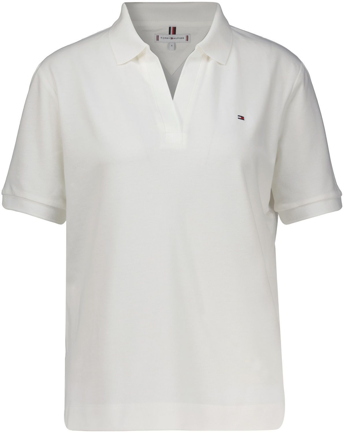 RLX Open placket lyocell polo ss Wit