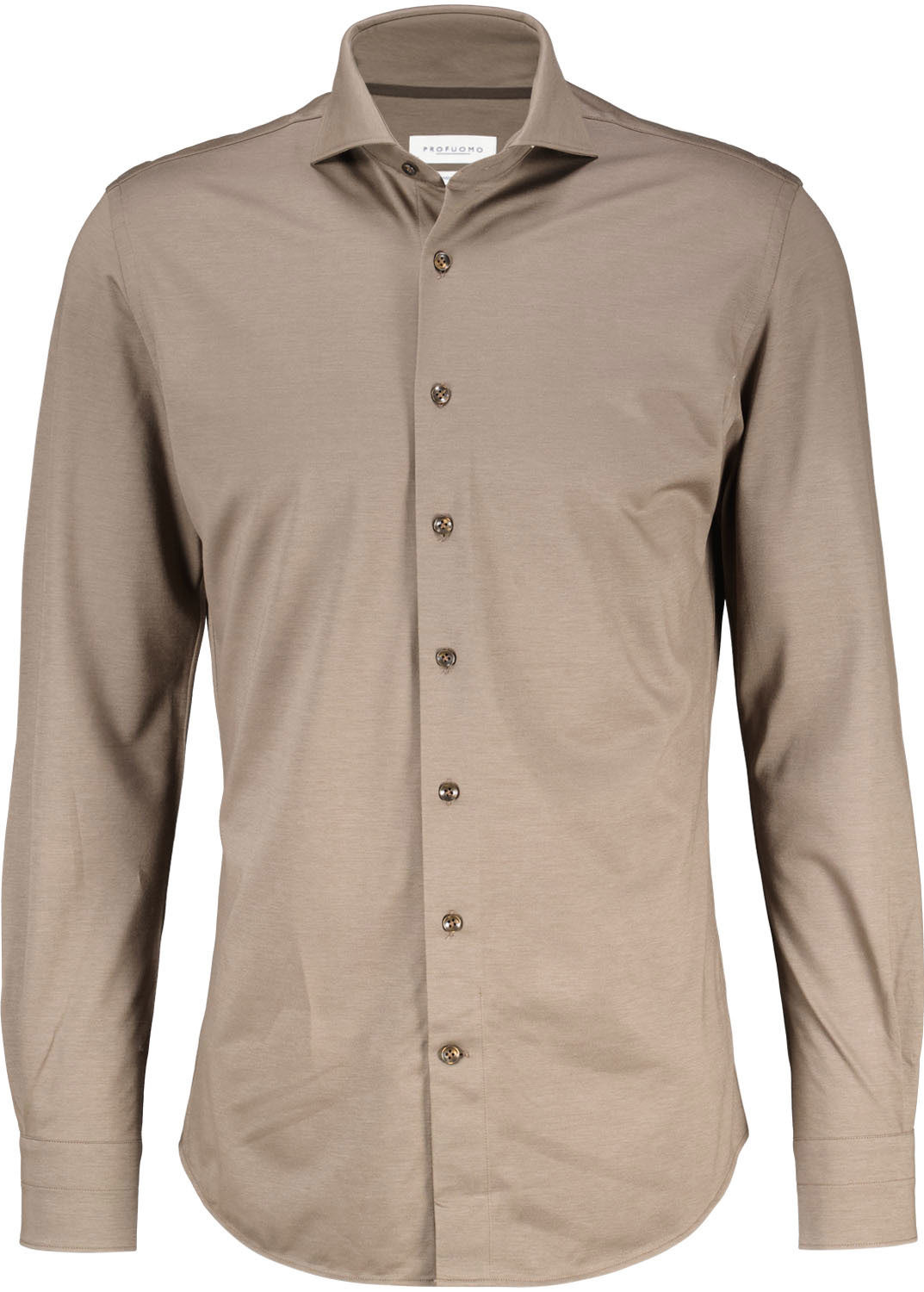 Profuomo SHIRT X-CUTAWAY SC SF TAUPE Bruin