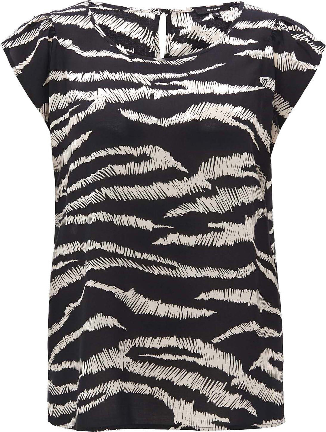 Opus Blouse Fannie safari Zwart