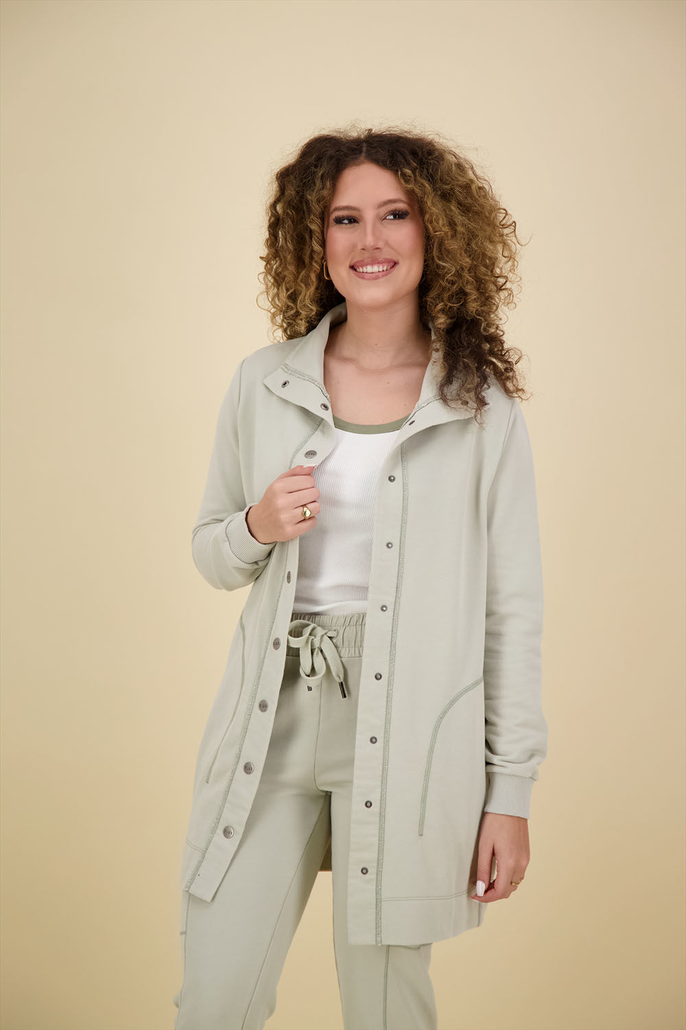 Anna Blue Vest Longcy Groen