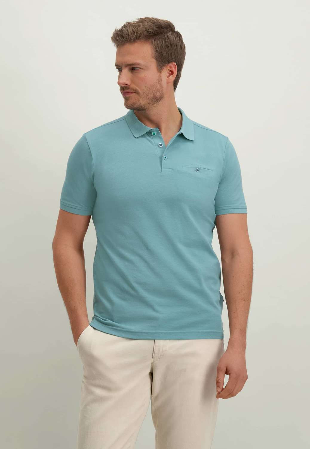 State Of Art Poloshirt Piqué Blauw