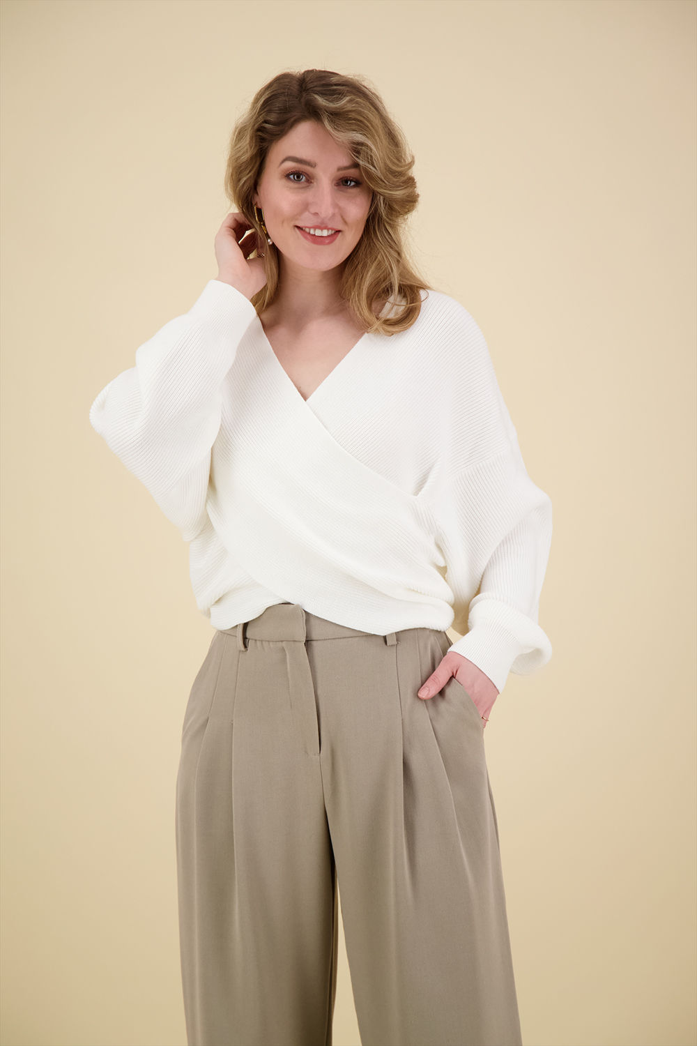 MSCH Copenhagen Pullover Zinelle Rachelle Wrap Wit