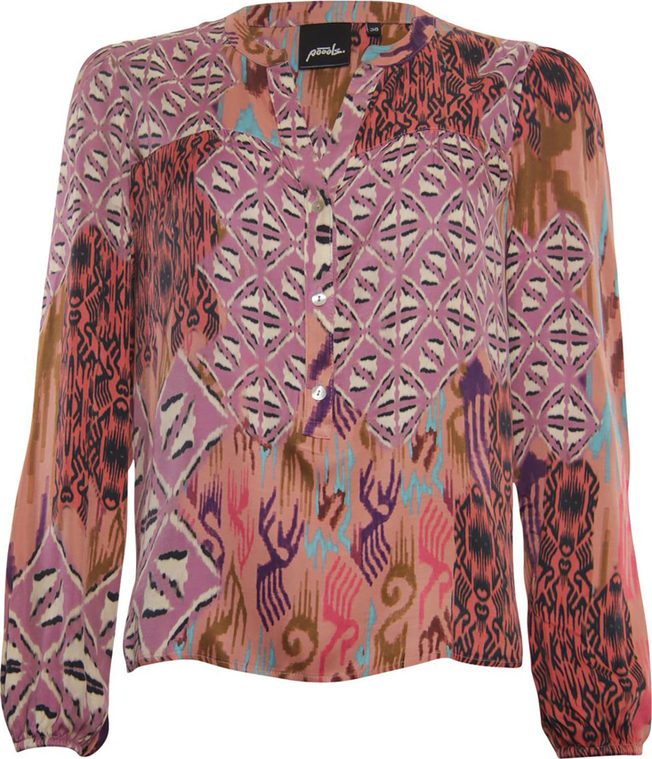 Poools blouse l/s print Roze
