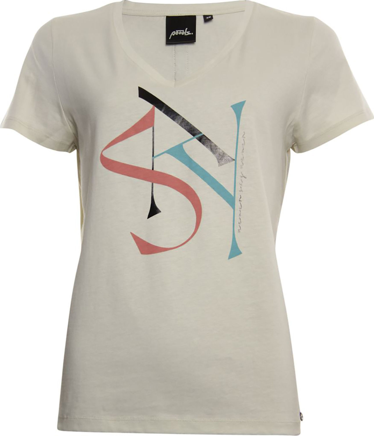 Poools t-shirt say Beige