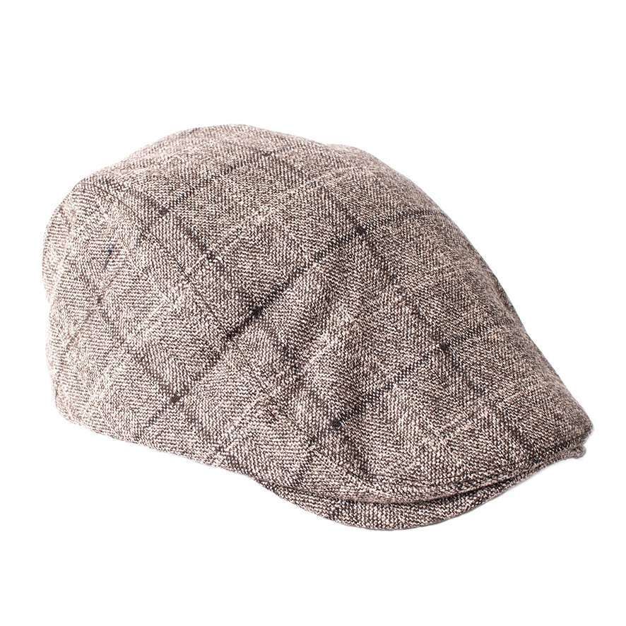 DOLAN | Melange check flatcap Beige