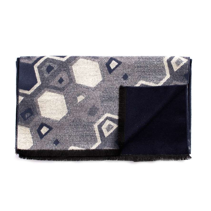 Tresanti DOLCELINO | Viscose scarf with irregular stripes Blauw Tresanti DOLCELINO | Viscose scarf with irregular stripes Blauw