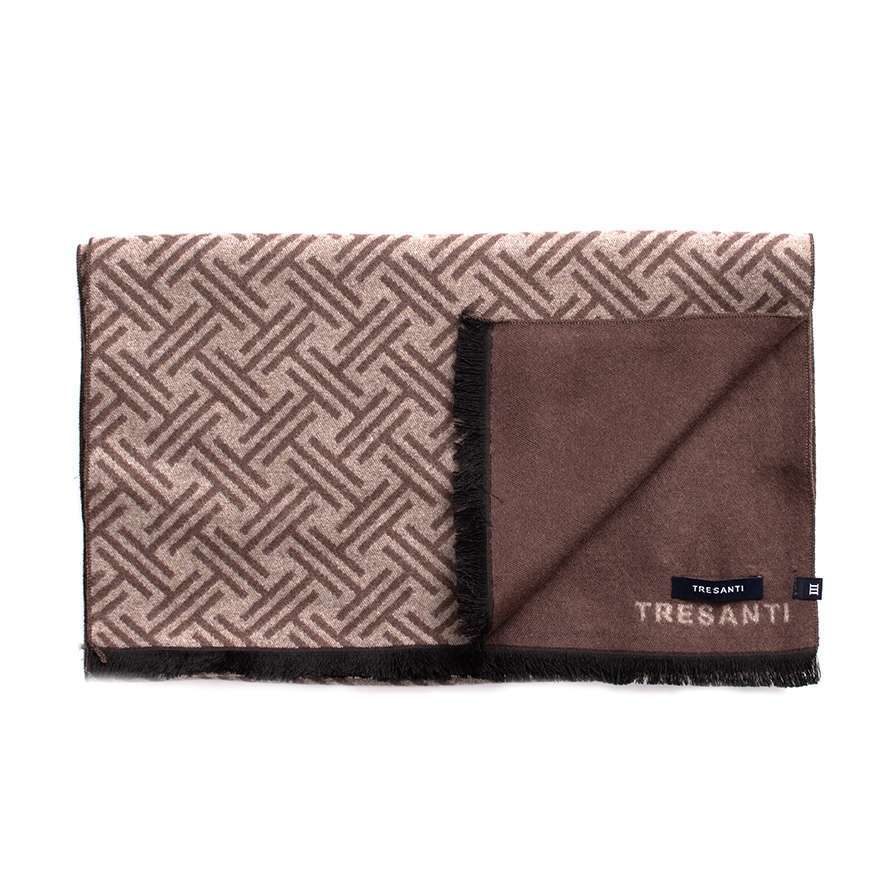 Tresanti DIDIMO | Viscose scarf with logo Bruin Tresanti DIDIMO | Viscose scarf with logo Bruin