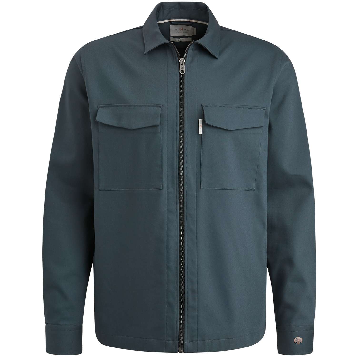 Cast Iron Long Sleeve Shirt Overshirt regula Blauw