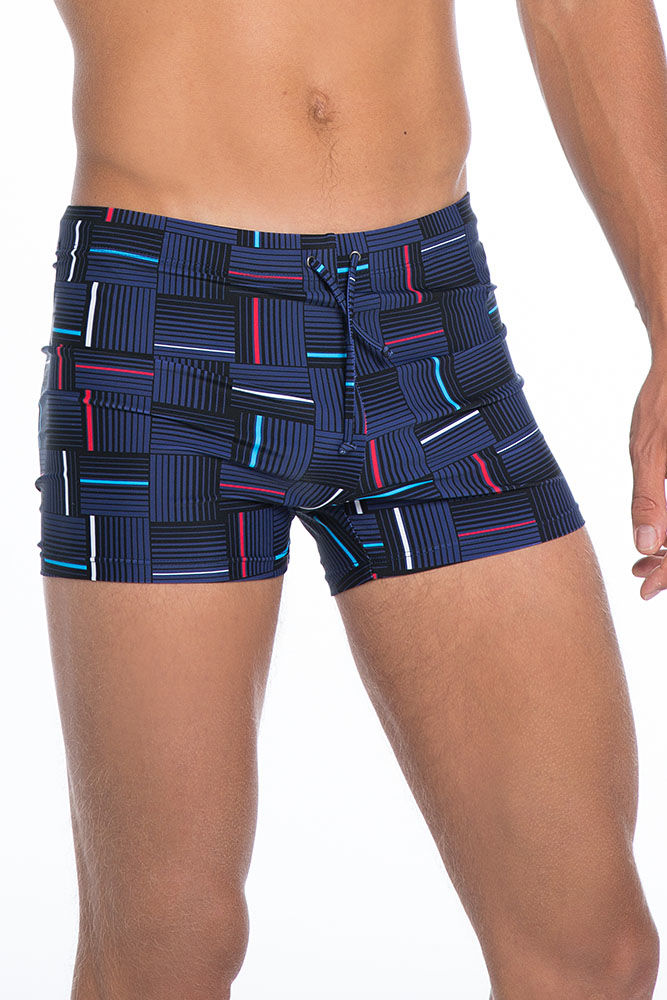 Bomain collar check Blauw
