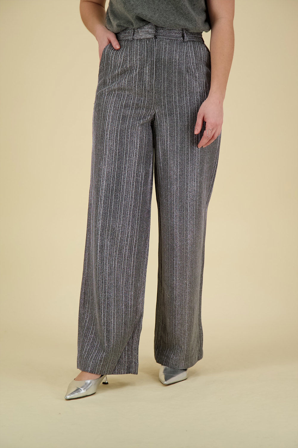 Y.A.S. Pantalon Kamo Grijs