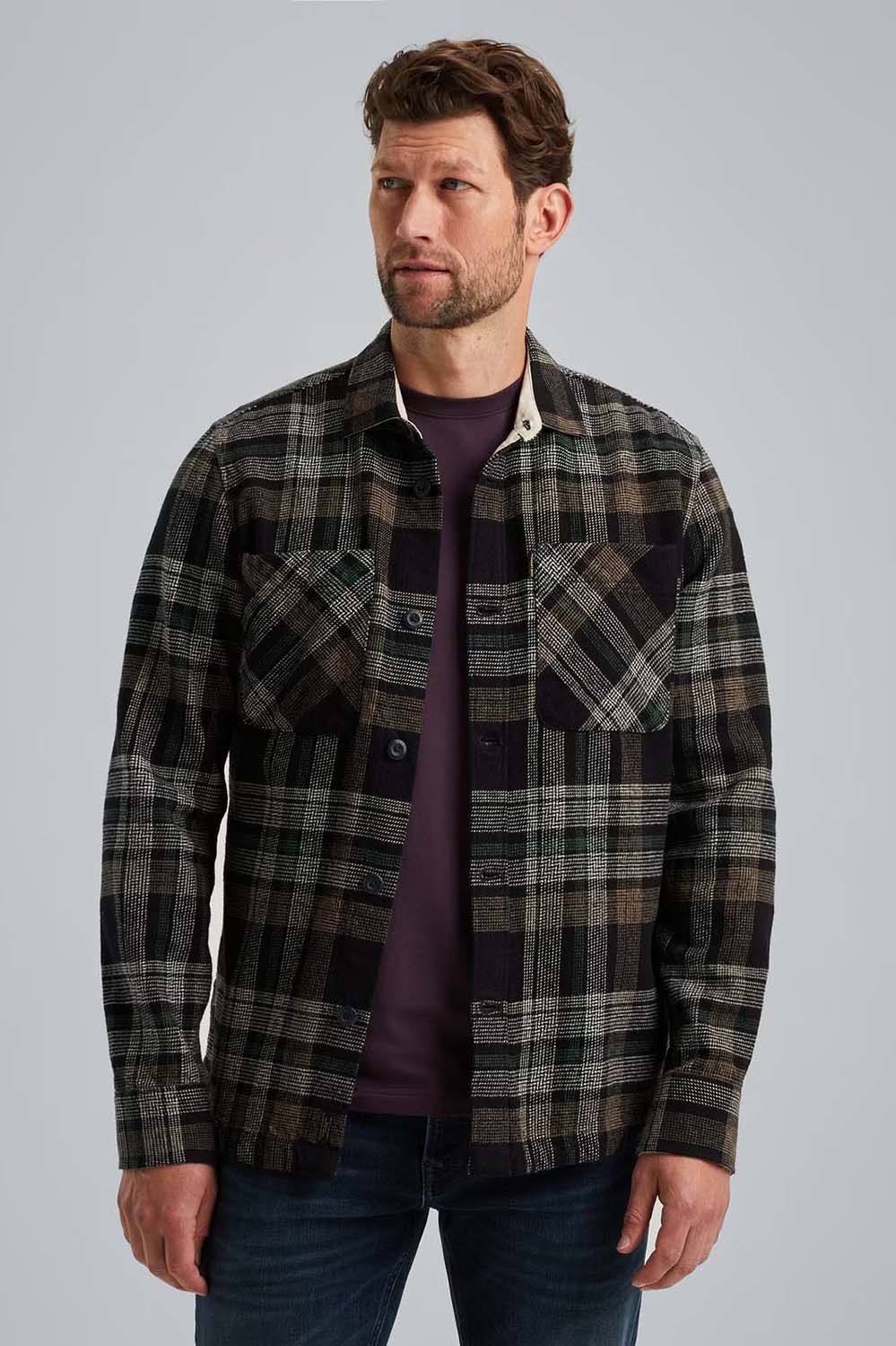 Pme Legend Long Sleeve Shirt Ctn Big Check Zwart