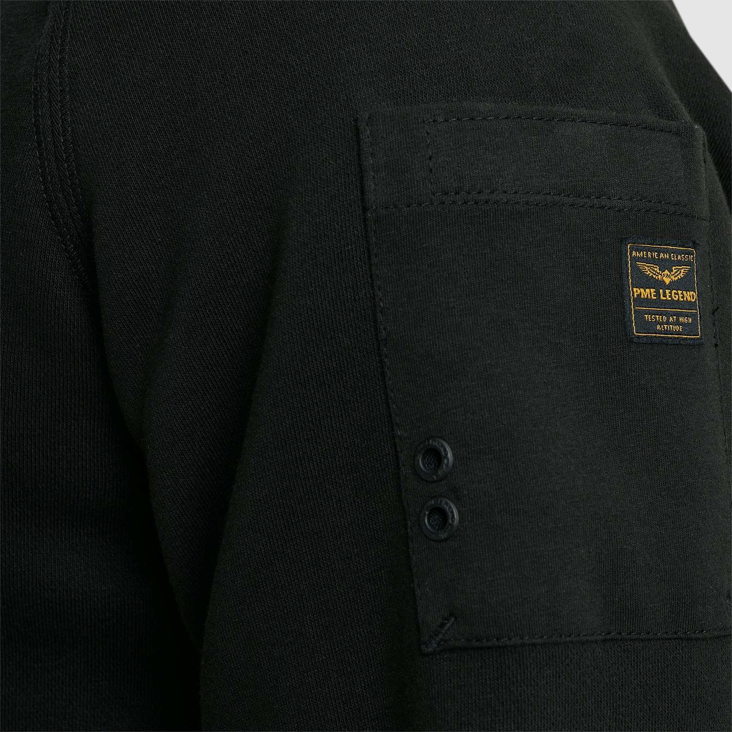 Pme Legend Crewneck soft fleece sweat Zwart