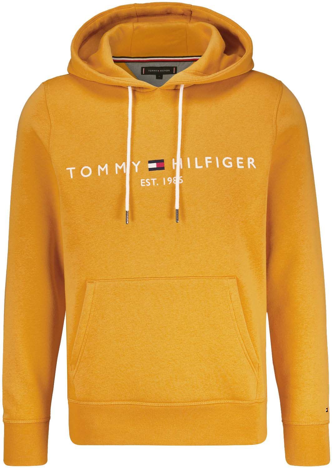 tommy logo hoody Geel