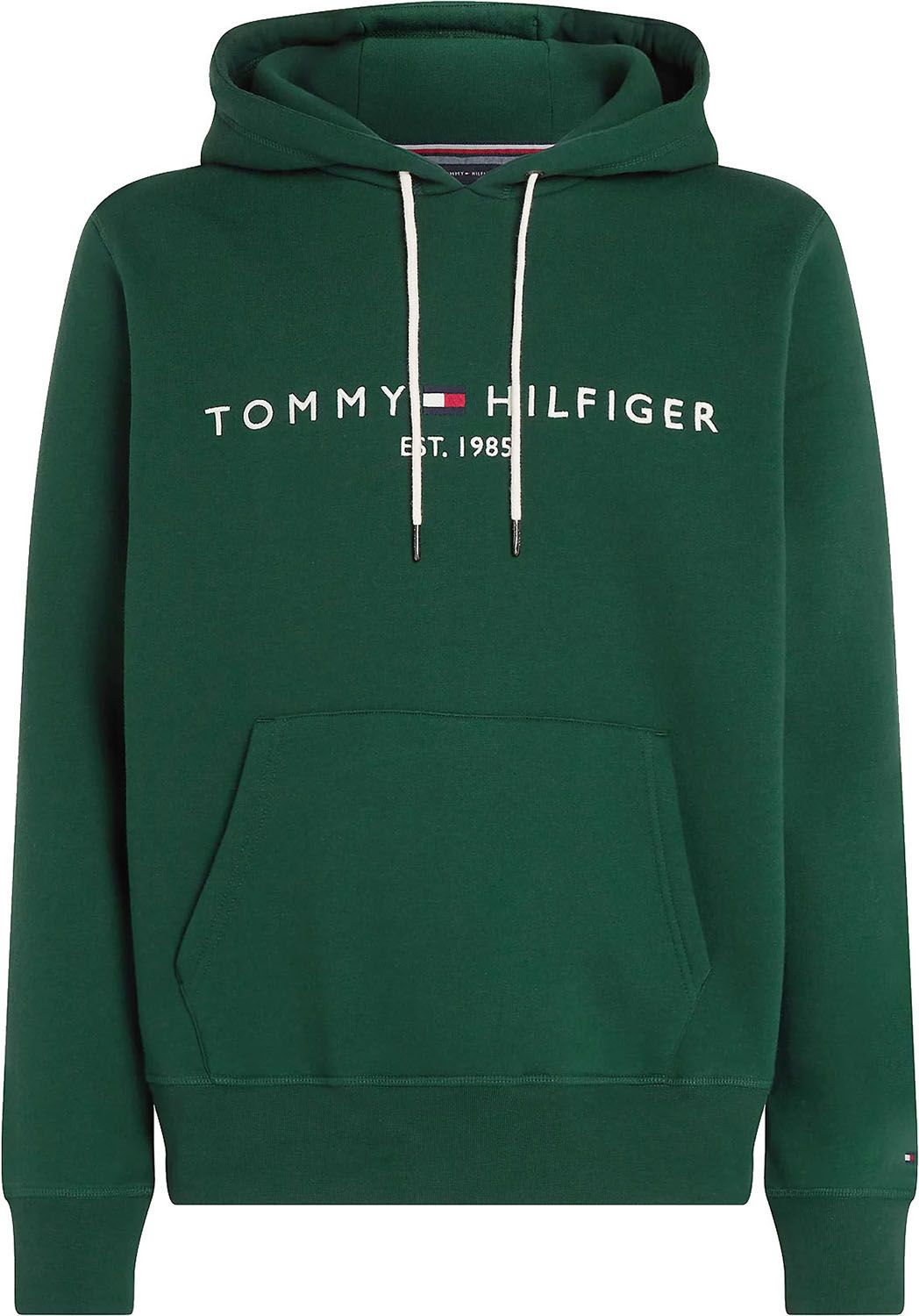 tommy logo hoody Groen