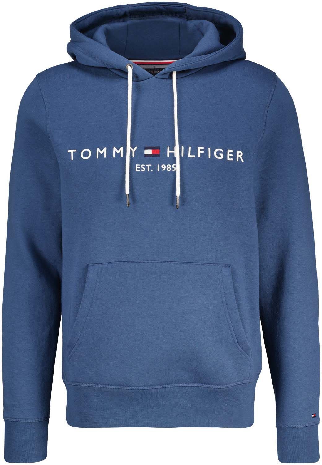 tommy logo hoody Blauw