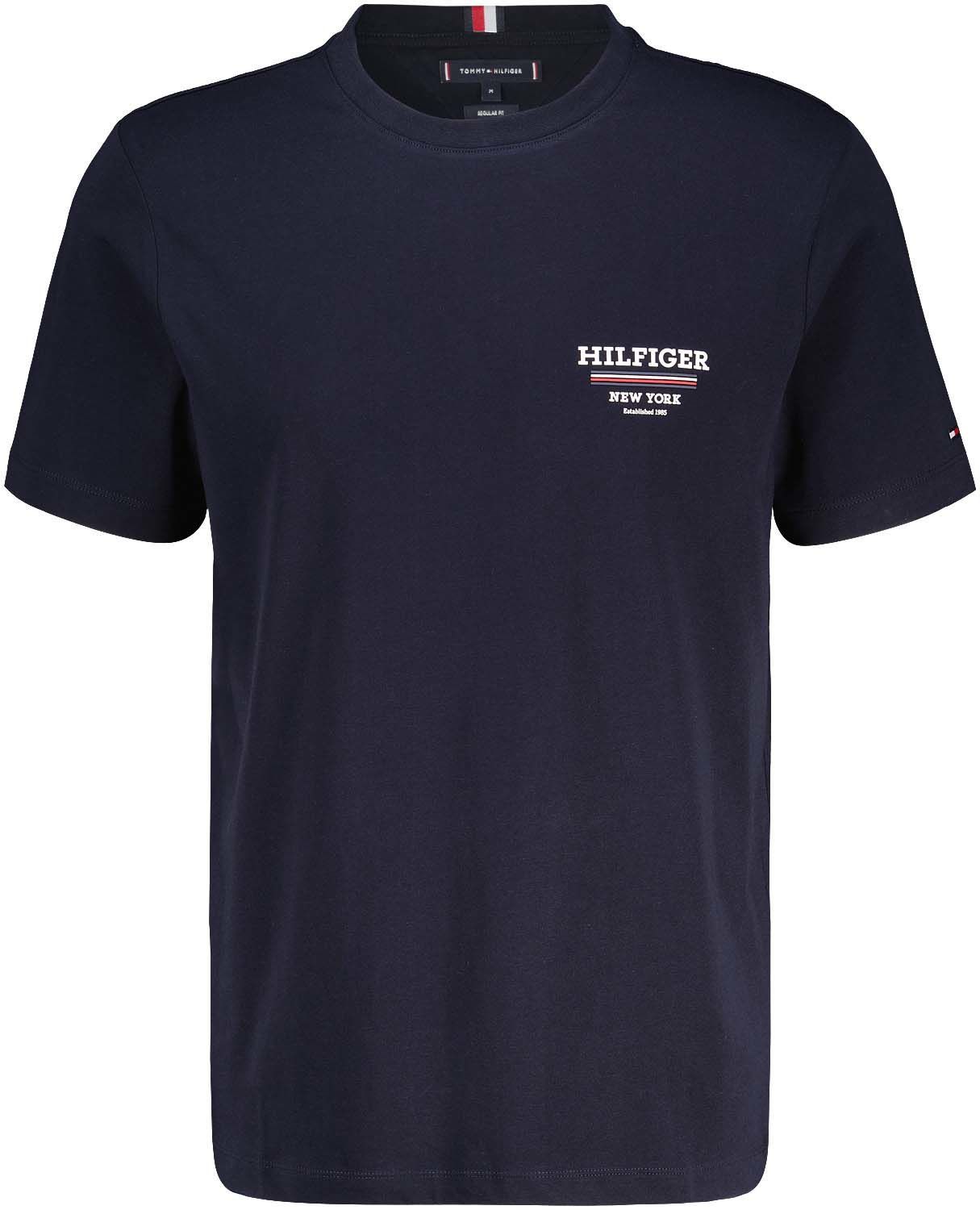 hilfiger global stripe tee Blauw