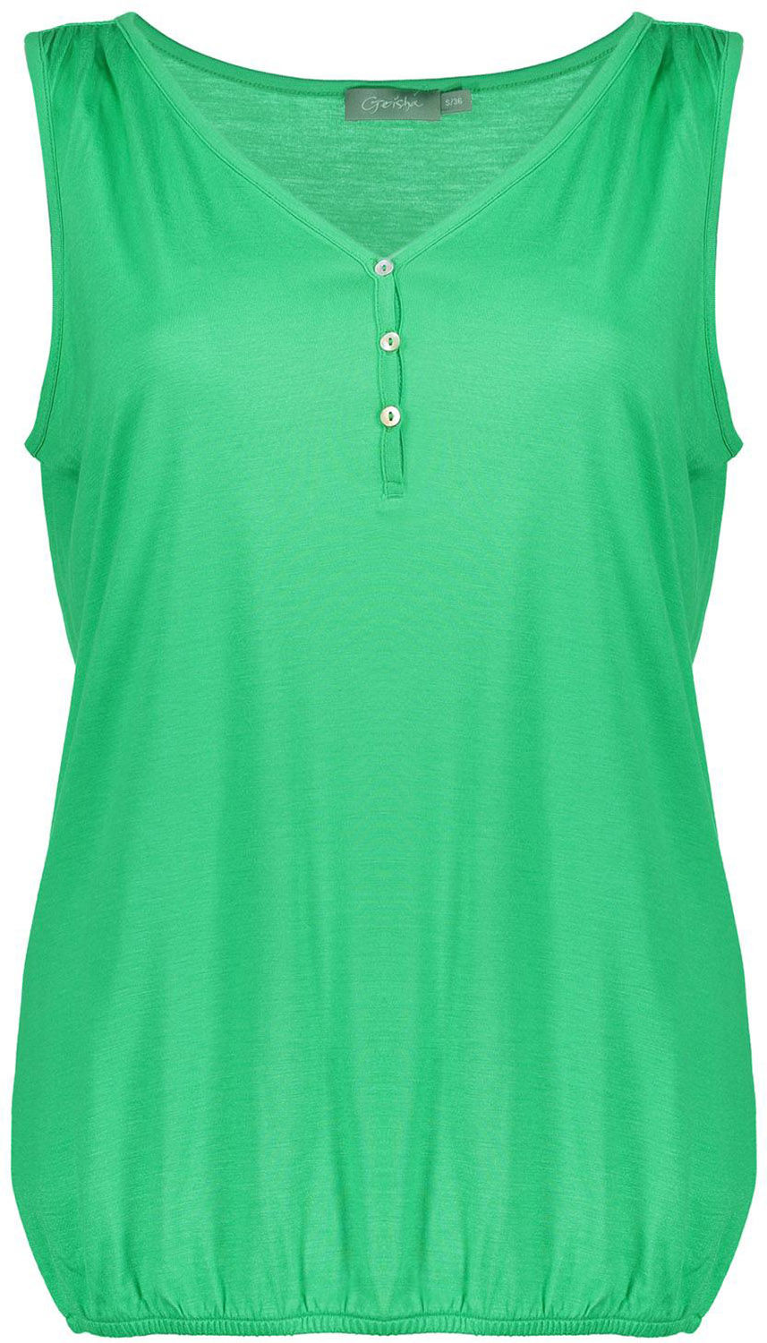 Geisha Top sleeveless elastic bottom Groen