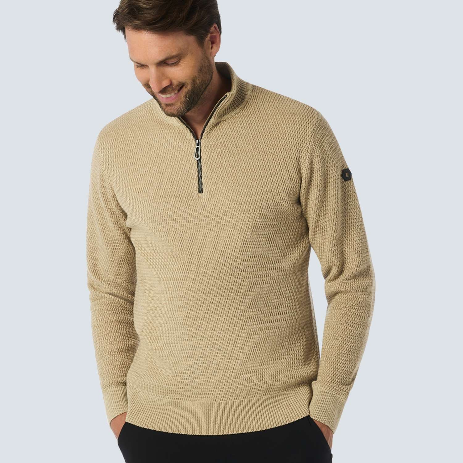 No Excess Pullover Half Zipper Grijs