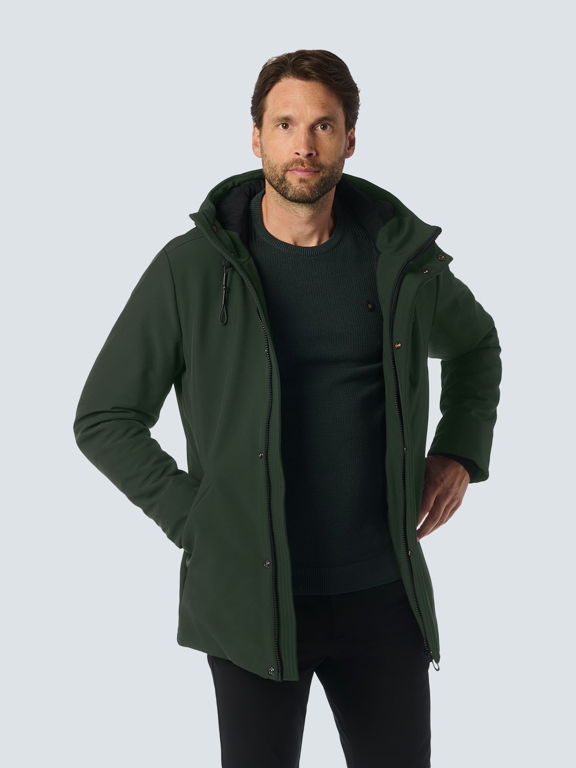 Parka Jas Hooded Softshell Groen