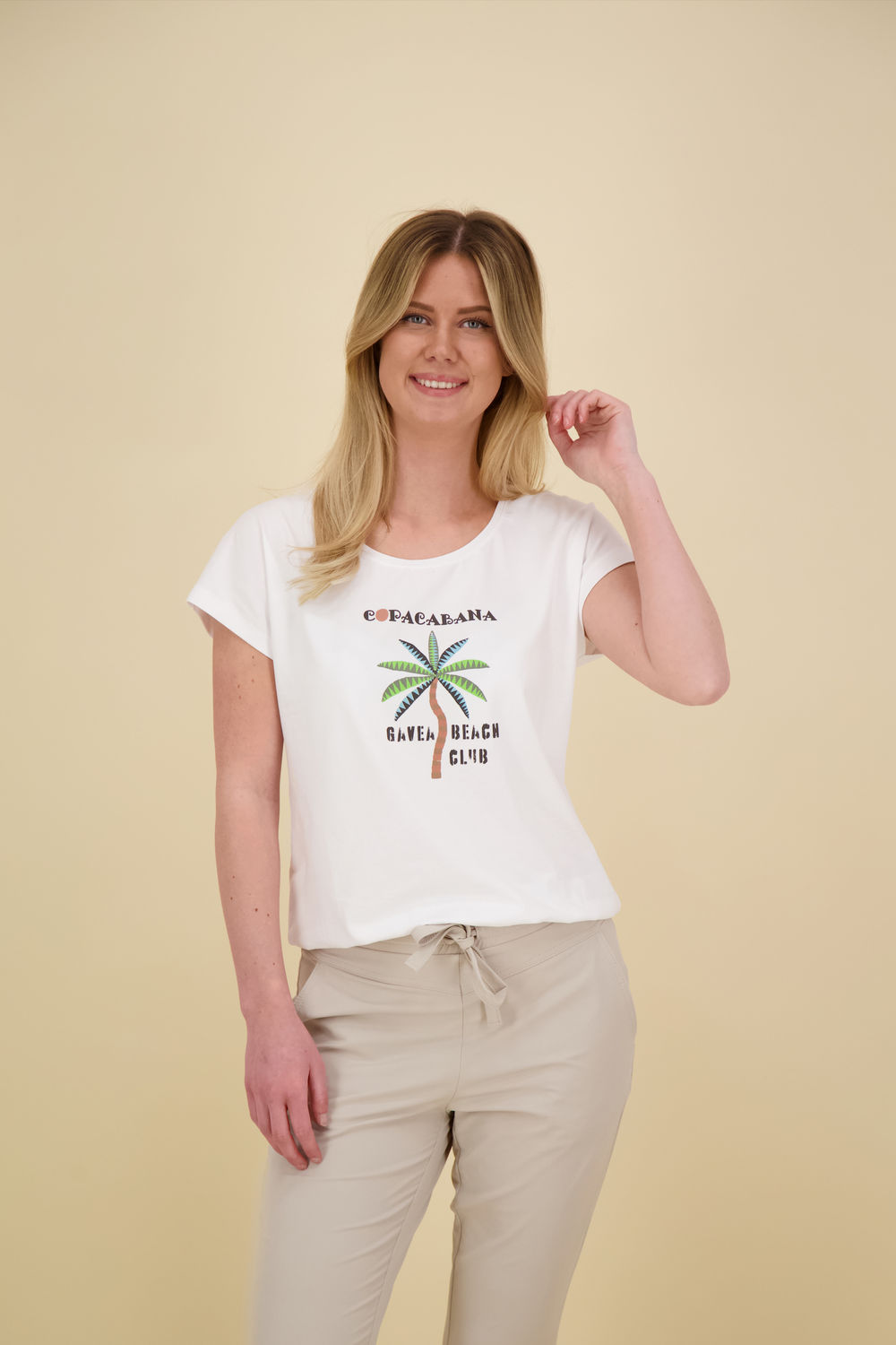 Enjoy blouson copa cabana print Wit