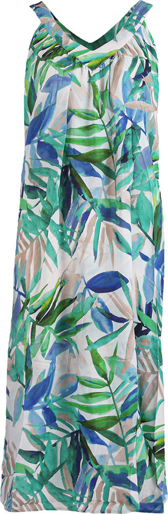 Enjoy jurk v-hals allover print Blauw