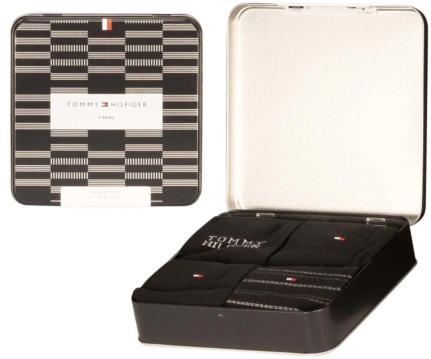Tommy Hilfiger Sokken 4 Paar giftbox Zwart