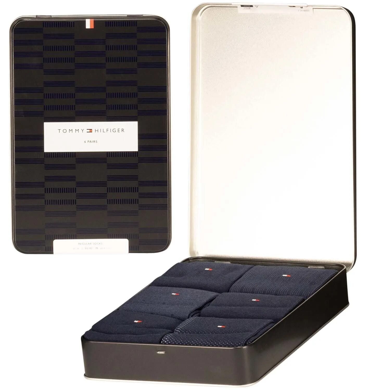 Tommy Hilfiger Sokken 6 paar giftbox Blauw