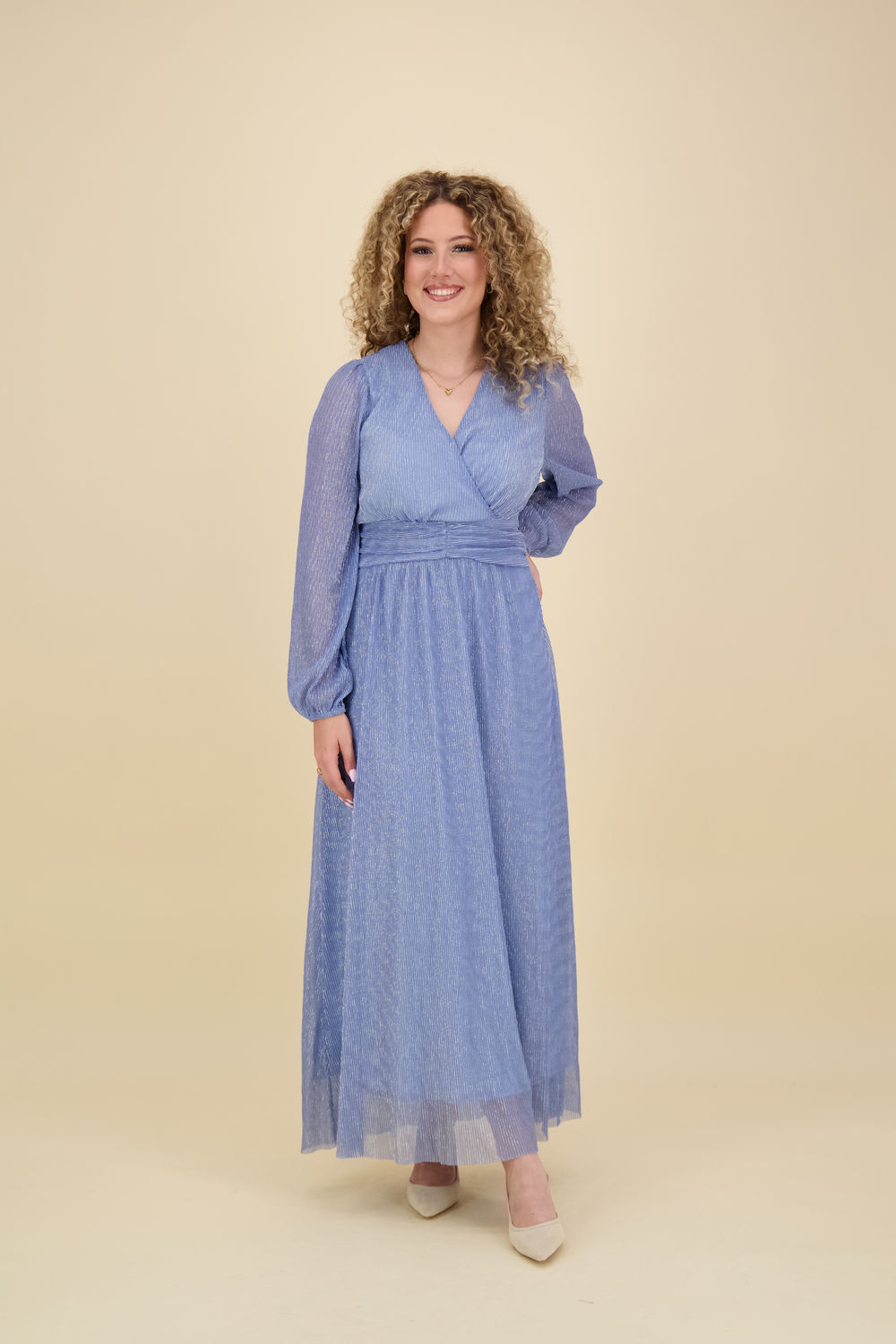 Neo Noir Jurk Nomo Glitz Blauw