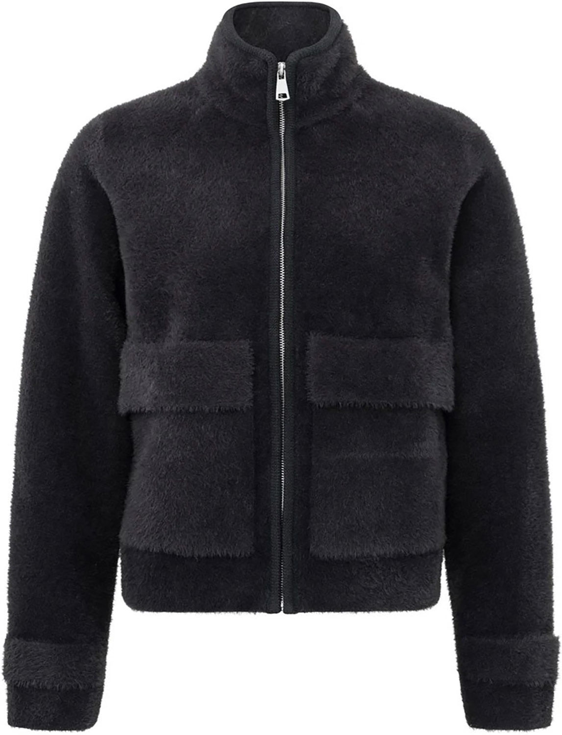 Yaya Knitted jacket with pockets Grijs