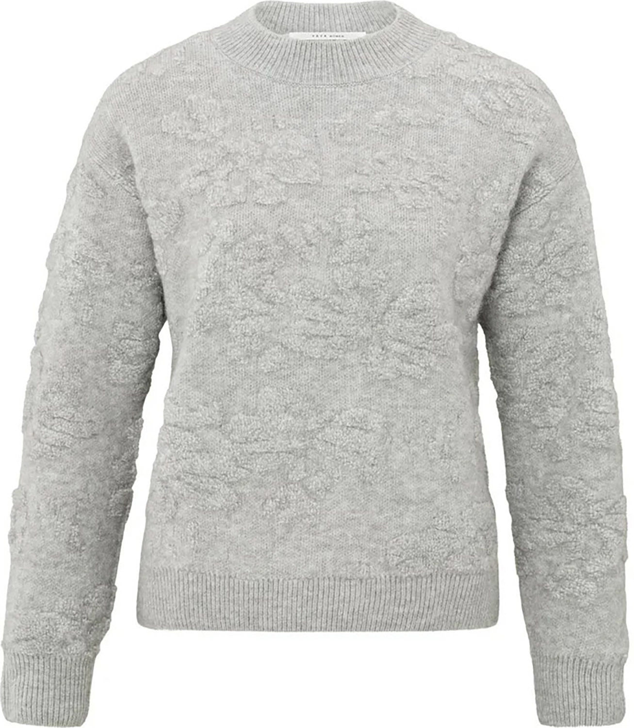 Yaya Flower jacquard sweater Grijs