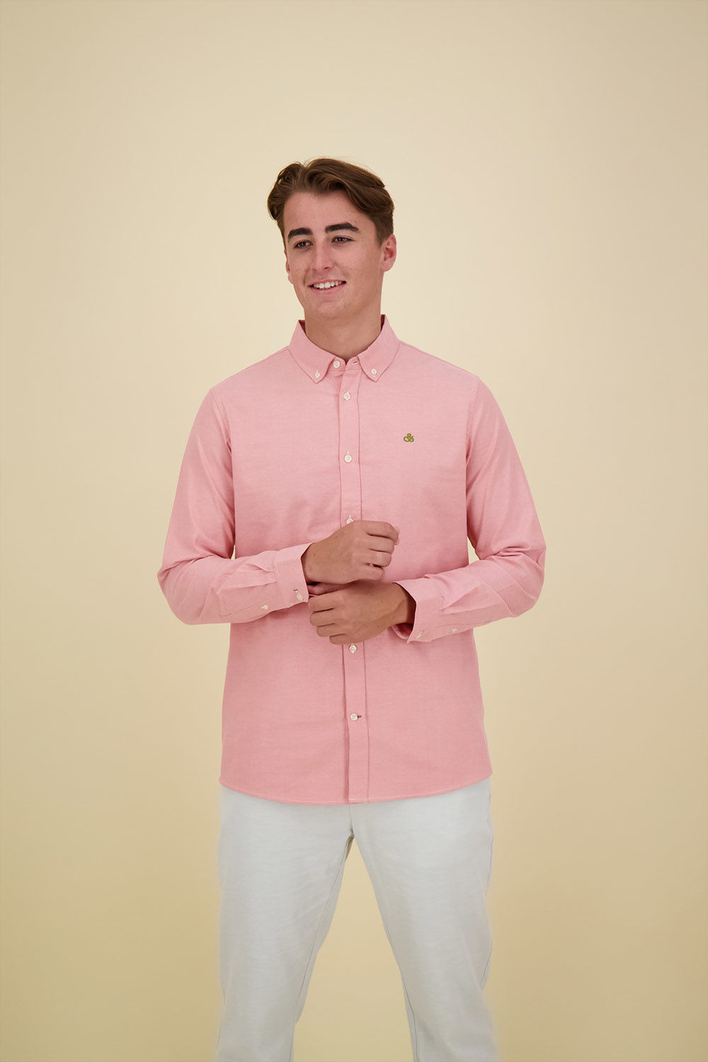 Scotch & Soda SEASONAL ESSENTIALS OXFORD SHIRT Oranje