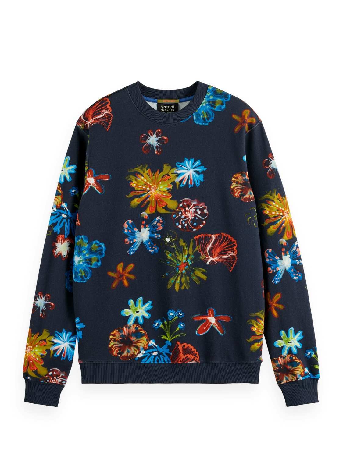 Scotch & Soda Sweater All Over Print Blauw