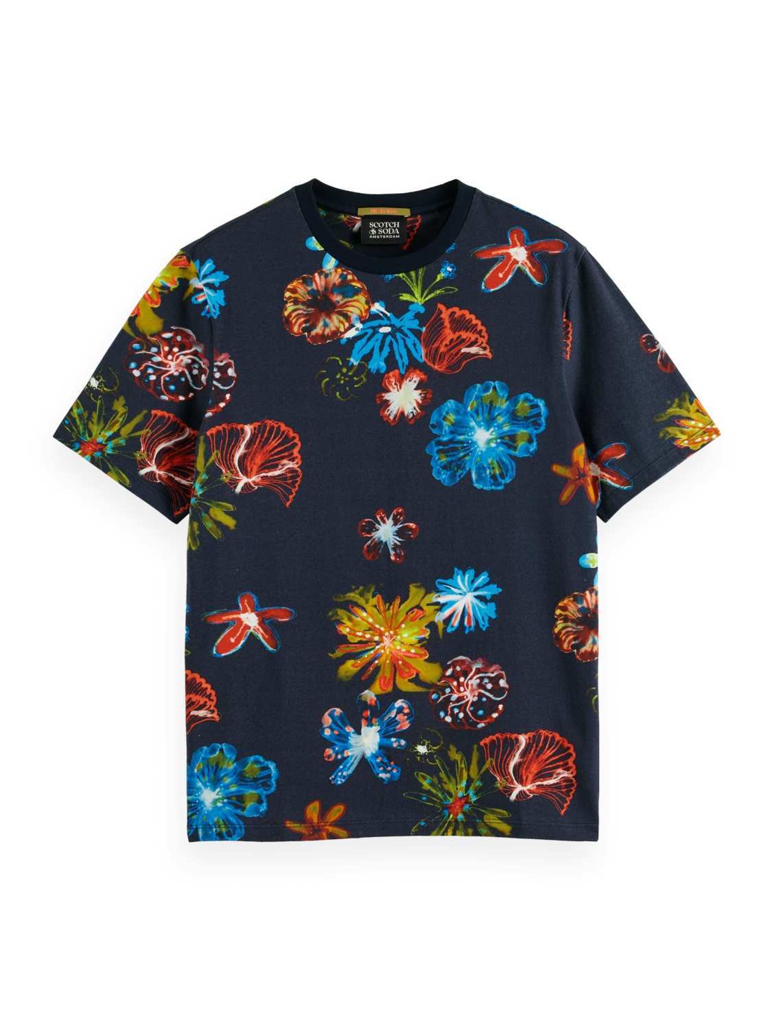 Scotch & Soda T-SHIRT AOP  Blauw