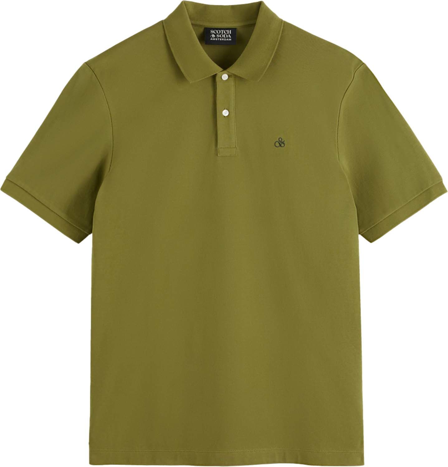 Scotch & Soda Polo Essential Pique Groen