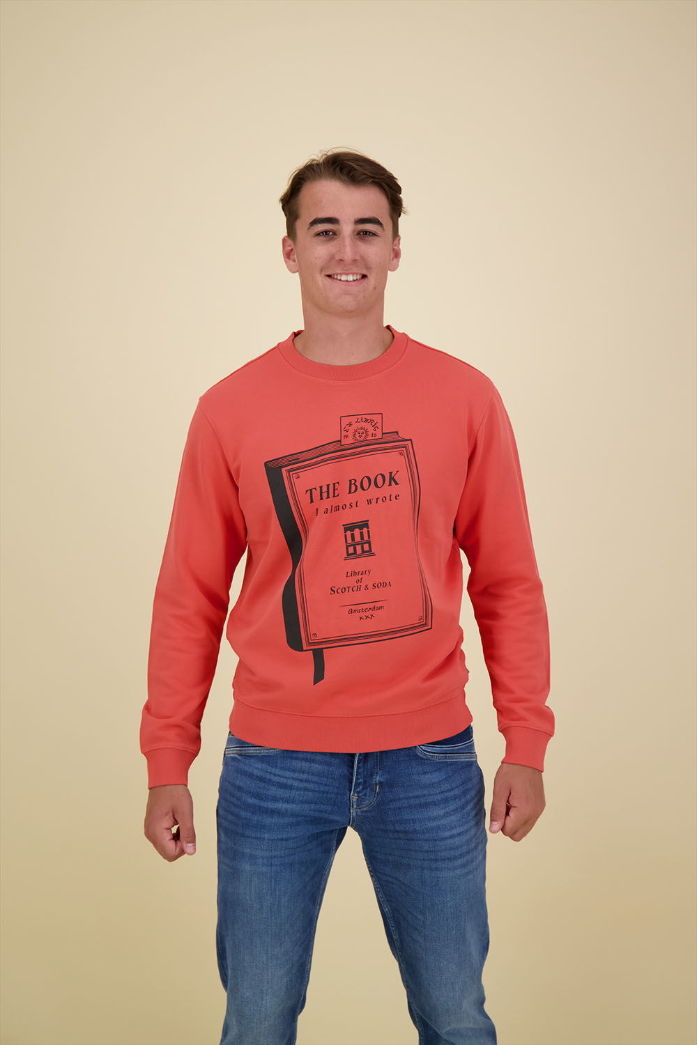 Scotch & Soda Sweater Artwork Oranje