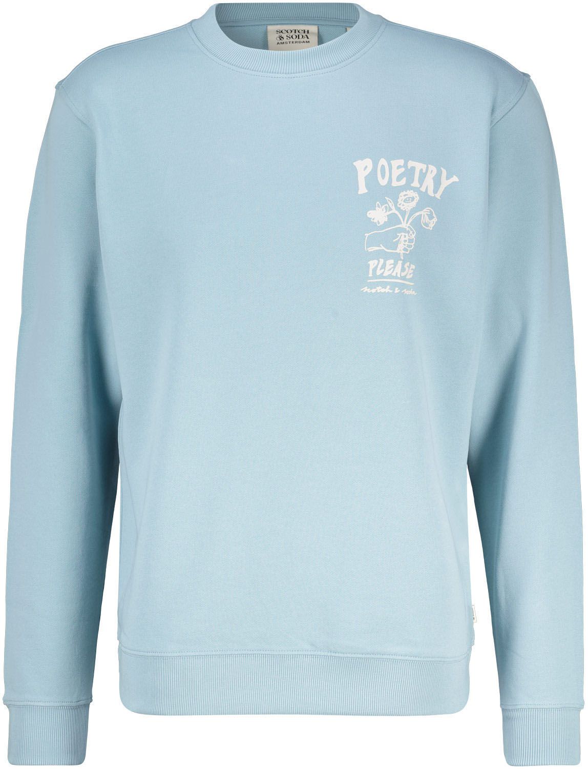 FRONT CHEST ARTWORK SWEATSHIRT Blauw